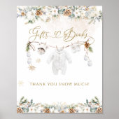 冷たい外で最も近いライン赤ちゃんシャワーギフト ポスター (正面)