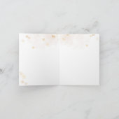 冷たい外のウッドランドベア冬の赤ちゃんシャワー サンキューカード (内部)