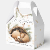 冷たい外のウッドランドベア冬の赤ちゃんシャワー フェイバーボックス (裏面)