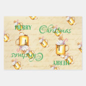 冷たい外カップメリークリスマスハッピーホリデー ラッピングペーパーシート (正面3)