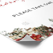 冷たい外クリスマスガール赤ちゃんシャワーの好意 ポスター (角)