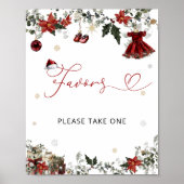 冷たい外クリスマスガール赤ちゃんシャワーの好意 ポスター (正面)