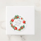 冷たい外クリスマスリース冬の赤ちゃんシャワー フェイバータグ (インサイチュ)