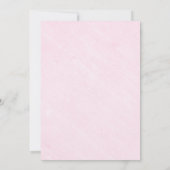 冷たい外グリッタースノーフレークピンク赤ちゃんシャワー 招待状 (裏面)