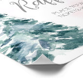 冷たい外ピンクの冬おむつラッフル ポスター (角)