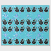 冷たい外側のベビー – 青の包装紙 ラッピングペーパー (フラット)