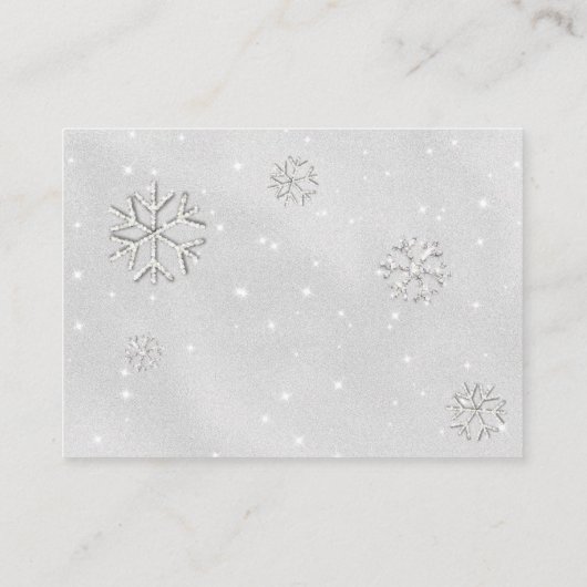 冷たい外Rhinestoneグリッターブックス男の赤ちゃん エンクロージャーカード (裏面)