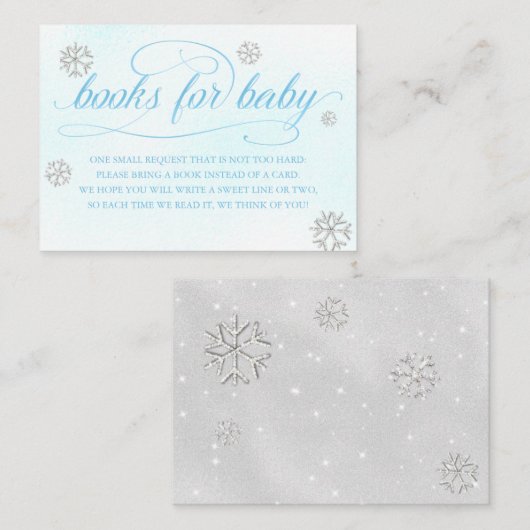 冷たい外Rhinestoneグリッターブックス男の赤ちゃん エンクロージャーカード (正面/裏面)