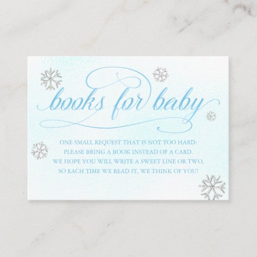 冷たい外Rhinestoneグリッターブックス男の赤ちゃん エンクロージャーカード (正面)