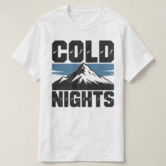 冷たい夜のクリスマスTシャツ Tシャツ (デザイン正面)