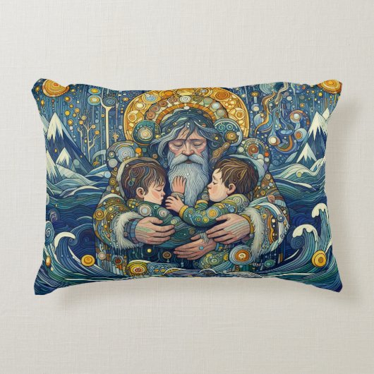 "冷たい夜、強い腕"アクセント枕 アクセントクッション (正面)