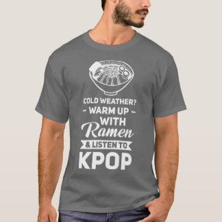 冷たい天気のラーメン聞とkpop kpopマーチ tシャツ