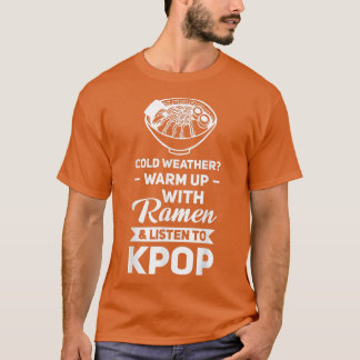 冷たい天気のラーメン聞とkpop kpopマーチ tシャツ