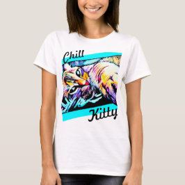 冷たい子猫のflowy上 tシャツ