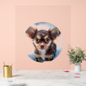 冷たい小さなチワワ雪が好きではない アクリルサイン (ウェディング)