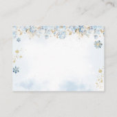 冷たい屋外ブルーの最も近いライン赤ちゃんシャワー本 エンクロージャーカード (裏面)