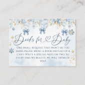 冷たい屋外ブルーの最も近いライン赤ちゃんシャワー本 エンクロージャーカード (正面)