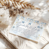 冷たい屋外ブルーの最も近いライン赤ちゃんシャワー本 エンクロージャーカード