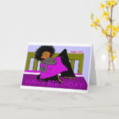 冷たい日! カード (黄色い花)