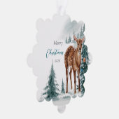 冷たい森の中のクリスマスドゥ オーナメントカード (右)