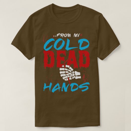 冷たい死んだ手から作ったビニールのストロー Tシャツ (デザイン正面)