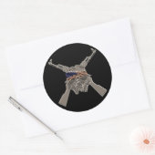 冷たい死んだ指の金属から ラウンドシール (封筒)