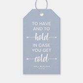 冷たい毛布が手に入った時に持ち続ける ギフトタグ (正面)