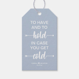 冷たい毛布が手に入った時に持ち続ける ギフトタグ