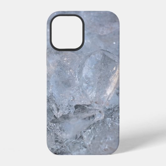 冷たい氷のテクスチャー画像 iPhoneケース (裏面)