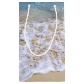 冷たい波を伴う熱帯海岸 スモールペーパーバッグ (裏面)