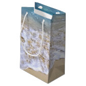 冷たい波を伴う熱帯海岸 スモールペーパーバッグ (裏面アングル)