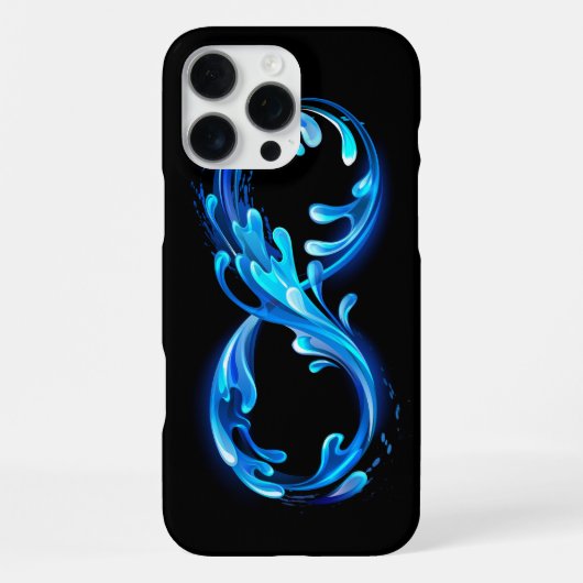 冷たい澄んだ水の無限大のシンボル iPhoneケース (裏面)