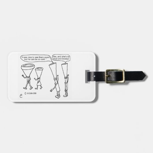 冷たい真鍮 ラゲッジタグ (正面横)