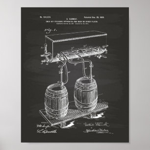 冷たい空気圧ビール1900特許アートシャルボード ポスター