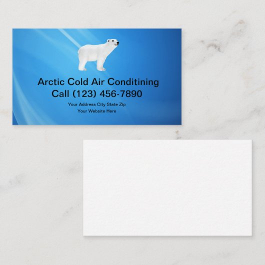 冷たい空気調節サービス 名刺 (正面/裏面)