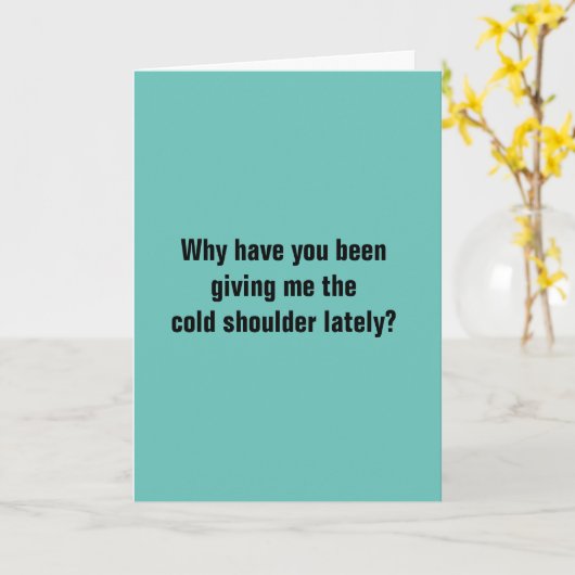 冷たい肩得猫舌？ カード (黄色い花)