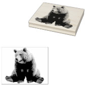 冷たい茶色のクマの切手 ラバースタンプ (押印)