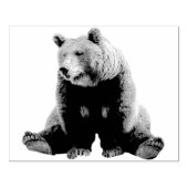 冷たい茶色のクマの切手 ラバースタンプ (インプリント)