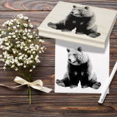 冷たい茶色のクマの切手 ラバースタンプ