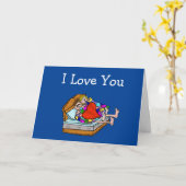 冷たい足ロマンチックなバレンタインデーのカード カード (黄色い花)