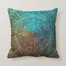 冷たい金属の花の曼荼羅 クッション