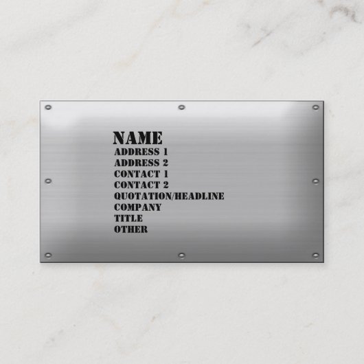 冷たい鋼鉄 名刺 (正面)