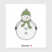 冷たい雪だるま シール (シート)