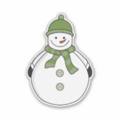 冷たい雪だるま シール (正面)