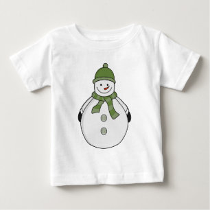 冷たい雪だるま ベビーTシャツ