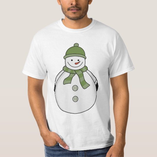冷たい雪だるま Tシャツ (正面)