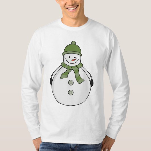 冷たい雪だるま Tシャツ (正面)