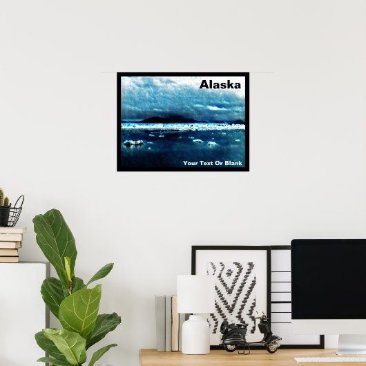 冷たい青い海 ポスター (ホームオフィス)