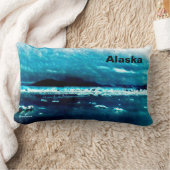 冷たい青い海 ランバークッション (ブランケット)