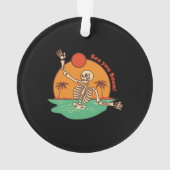 冷たい靴を履きながら浮いているスケルトン オーナメント (裏面)